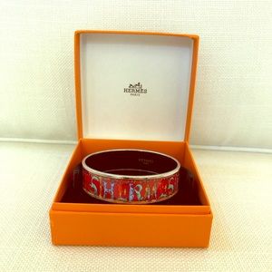 Hermes enamel cuff bracelet